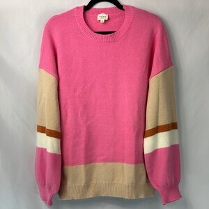 1.4.3. Story by Line Up Pink Crew Neck Long Sleeve Sweater
